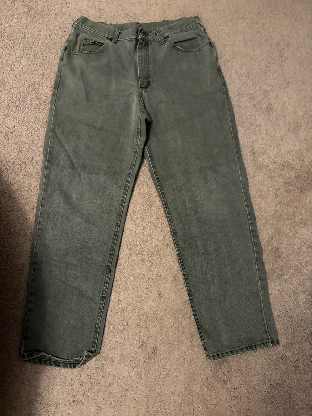 Men's Straight Fit Olive Jeans - Classic Casual Style